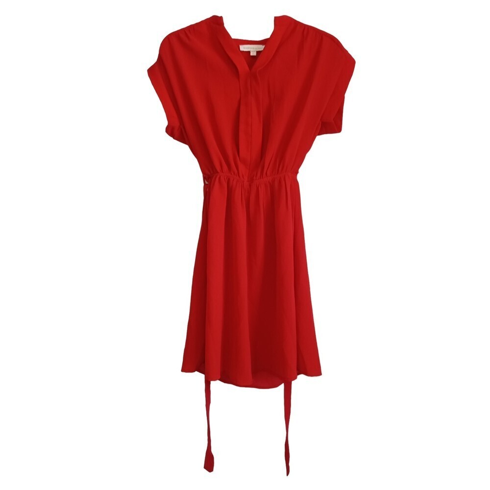 Monteau‎ red midi mid tie dress